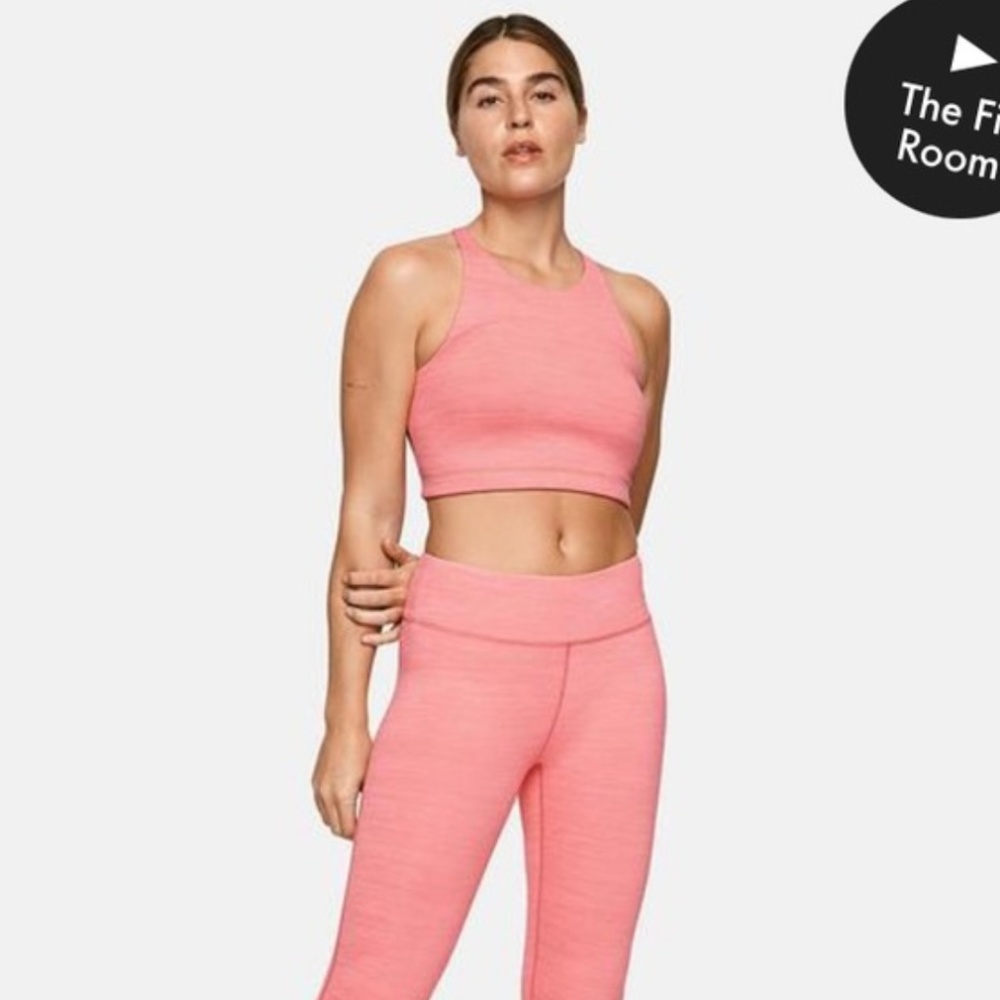 Outdoor Voices Coral TechSweat Crop Top
